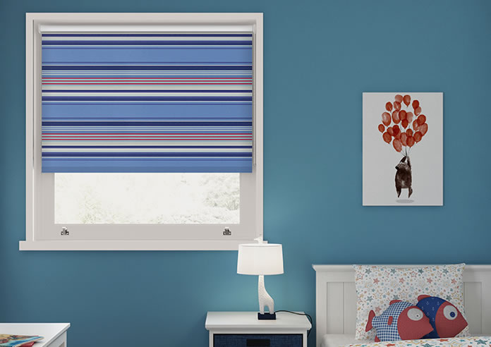 Stripy (Blackout), Blue - Roller Blind - Image 3